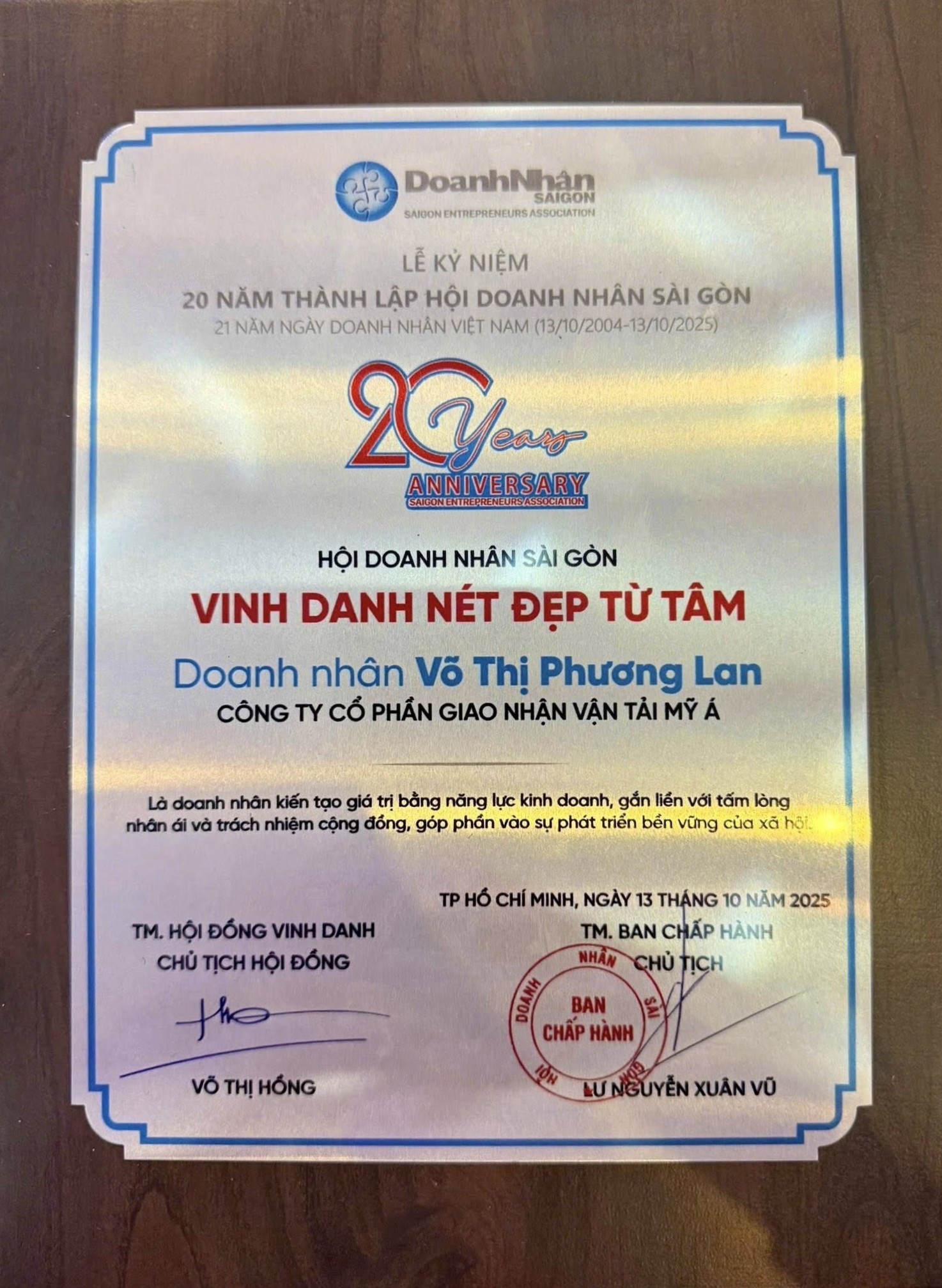 Nét đẹp từ tâm Doanh nhân Võ Thị Phương Lan